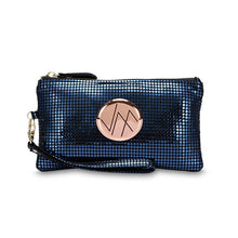 Load image into Gallery viewer, Zilya Navy Genuine Leather Clutch