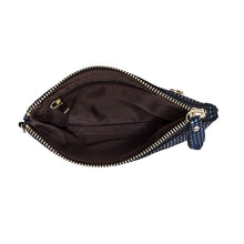 Load image into Gallery viewer, Zilya Navy Genuine Leather Clutch