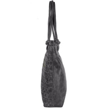 Load image into Gallery viewer, Wiley Dark Grey Genuine Antique Leather Oversize Handbag
