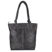 Load image into Gallery viewer, Wiley Dark Grey Genuine Antique Leather Oversize Handbag