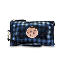 Load image into Gallery viewer, Zilya Navy Genuine Leather Clutch
