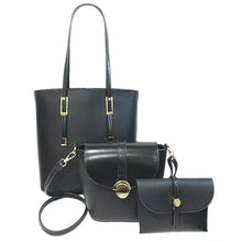 Load image into Gallery viewer, Christine Black 3piece Handbag Set
