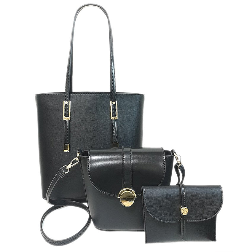 Christine Black 3piece Handbag Set