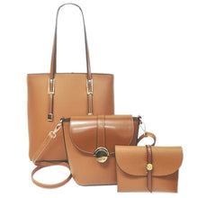 Load image into Gallery viewer, Christine Black 3piece Handbag Set
