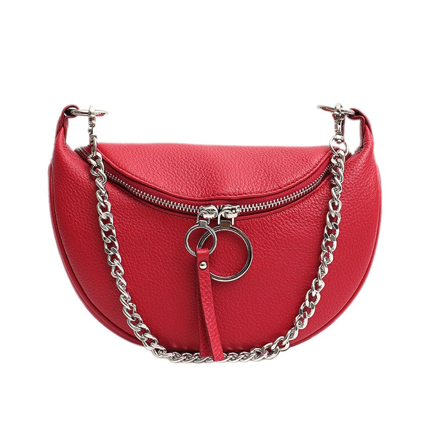 Candace Red Genuine Leather Handbag