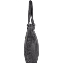 Load image into Gallery viewer, Wiley Dark Grey Genuine Antique Leather Oversize Handbag
