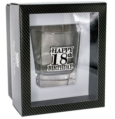 Scotch Glass Happy 18th
